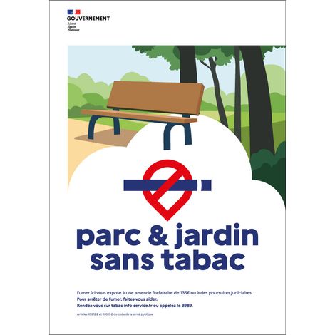 Panneau Espace Sans Tabac Parc & Jardin A5 - 4002460 (1/2)