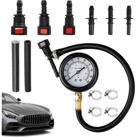 Compression Tester Heavy Duty Precise Complete Multiple Adapters - Oil Pressure Diagnostic Tool for Truck Motorcycle Vehicles Garage Workshop Engine Compression Leak Tester Accurate Gauge (1/5)