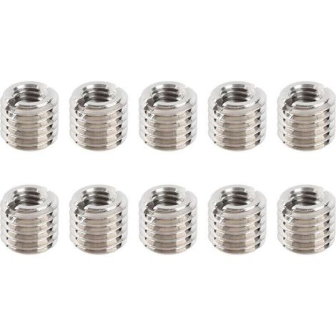 10 Pièces Insérer L'écrou Réducteur de Réparation M6 X 1.0 Femelle et M10 X 1.5 Outil D'extension de Filetage Mâle Accessoire de Fixation (1/4)