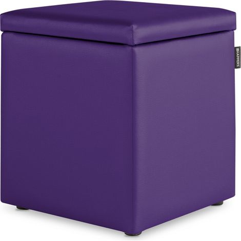 Pouf Cube Rangement Similicuir Lilas 1 UNITÉ Lilas