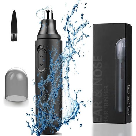 1 Tondeuse Nez Et Oreilles Double Lame Rotative 360 Degrés Lavable Pour Homme Et Femme Voyage