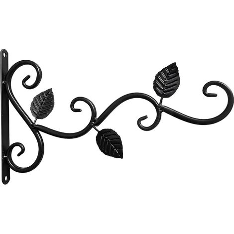 Soporte metálico para colgar plantas, soporte de hierro forjado para montaje en pared, soporte decorativo para cestas colgantes, comedero para pájaros pequeños Whimes (1/5)