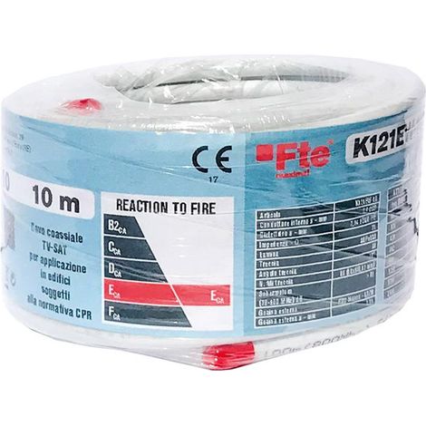 K121EW-10 CAVO COAX 5MM PVC EC CONF. DA 10MT