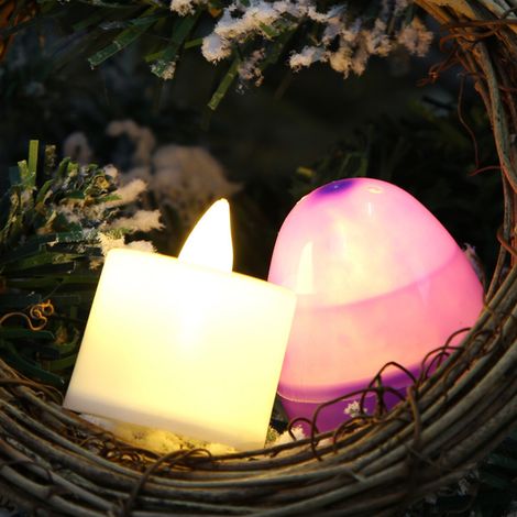 12 LED-Ostereier, Osterdekoration für Zuhause, Feiertage, Partys, bunte LED-Lichter, Osterzubehör (1/5)