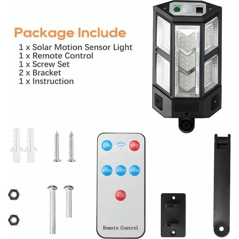 (5 % d'achat) Lampes solaires d'extérieur 2024, puissantes et étanches, avec détecteur de mouvement, télécommande 3 modes et éclairage ultra-lumineux. Idéales pour les jardins et les rues. (1/5)