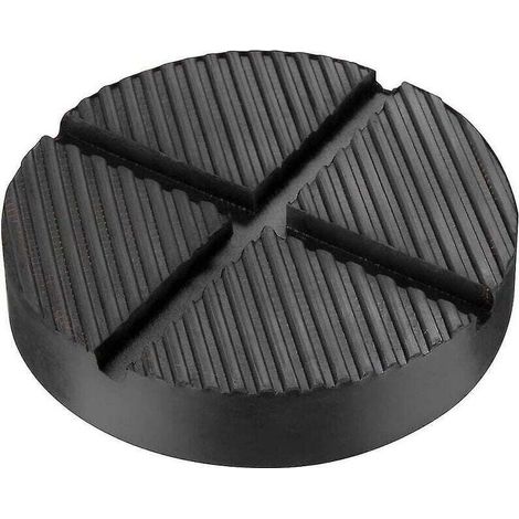 Coussinet en Caoutchouc Coussinet en Caoutchouc Coussinet de Cric de Voiture Plate-Forme de Levage Bloc de Voiture Rond Trolley Jack Tampon Changement de Pneu (1 Pcs, Noir) (1/4)