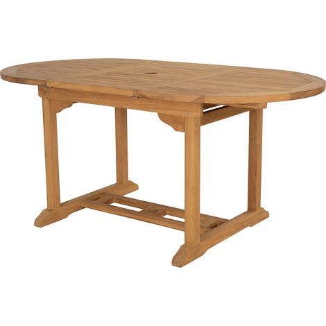 Tavolo da pranzo da giardino allungabile in teak L 120-170 cm - BYBLOS II di MYLIA