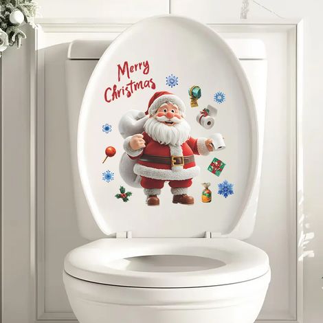 Badezimmer-WC-Dekoration mit 3D-Effekt, selbstklebender Wandaufkleber/Heimdekorationsaufkleber (29 x 29 cm) (1/2)