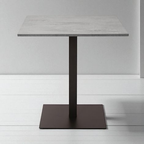 Tavolo pub ristorante bar quadrato 70x70 cm con Top Laminato effetto Cemento H 106 (1/5)