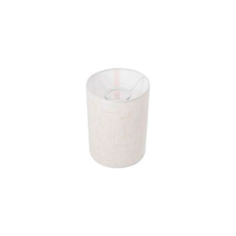 Mittelgroßer, zylinderförmiger Lampenschirm aus naturfarbenem Leinen, passend für Kronleuchter, Stehlampen und Tischlampen, beige (1/5)