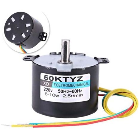 NALOOKAMIC  50KTYZ AC 220V 10W 0.5A petit moteur électrique synchrone à aimant permanent à basse vitesse CW/CCW 2.5/20 tr/min