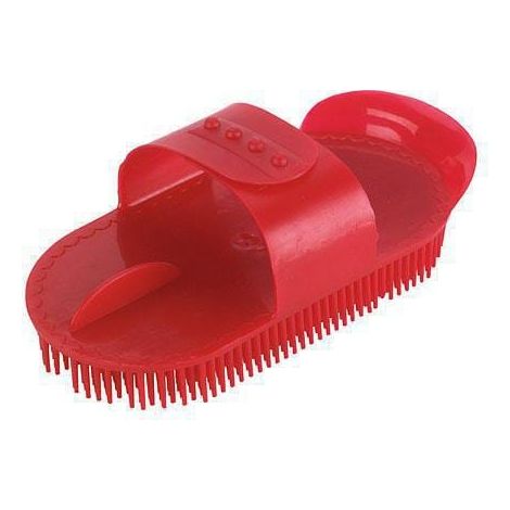 Brosse en plastique Kerbl pour chevaux, rouge, 17,5 x 8,5 cm (1/2)