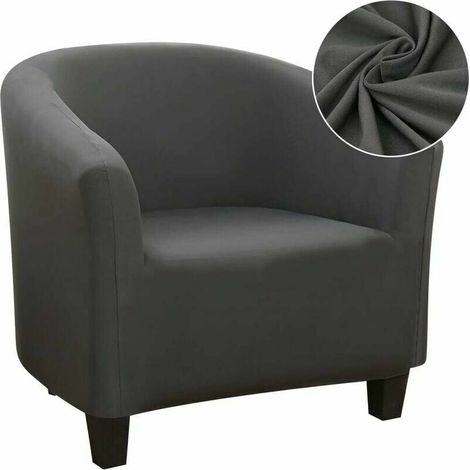 Housse de Fauteuil Cabriolet Extensible,Housse de Chaise de Fauteuil Chesterfield pour Comptoir Bar Salon Salle de Réunion,Gris (1/5)