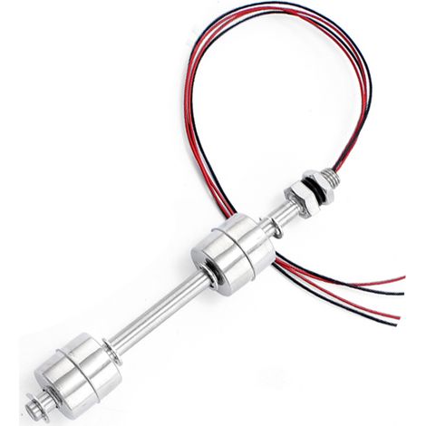 Edelstahl-Doppelball-Float-Schalter, Flüssigkeits-Float-Schalter, Wasserstandskontrollsensor-Schalter für Tank und Pool (100 mm)