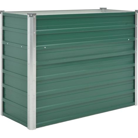 Garten-Hochbeet Verzinkter Stahl 100x40x77 cm Grün vidaXL