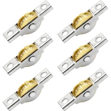 U-förmige Rollen mit Kugellagern – Stahl für vertikale Seile, Edelstahl, abnehmbare, geräuscharme Rolle, 19-mm-Lager für Hebekrane, Rolltore, geeignet für Zuhause, Fitnessstudio und Außenbereich (1/4)