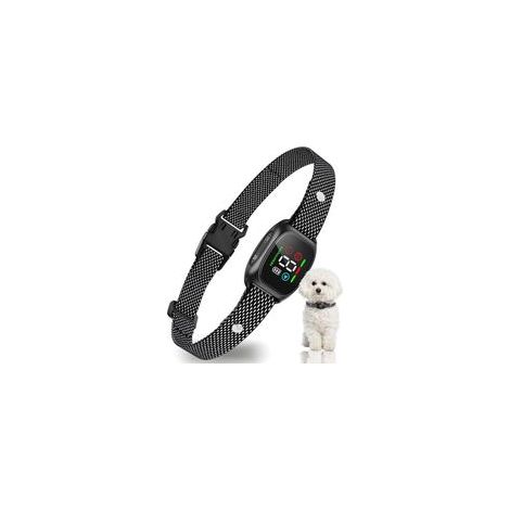 Collier anti-aboiement automatique inteligente para pequeños, niños y grandes niños (2,3 a 6,8 kg), con 4 modos y 8 niveles de sensibilidad, étanche IP67 y resistente a los golpes (negro)