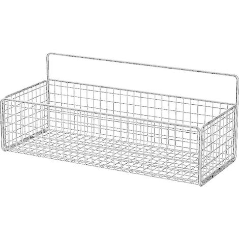Beyamis Étagère de rangement suspendue pour cuisine, panier de rangement mural sans perçage, organisateur mural pour chambre d'étudiant, blanc (1/5)