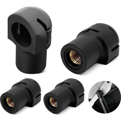Embouts pour Vérin à Gaz M6 - Kit 4 Pièces Embout Filetage M6 pour Tête à Bille 10.5mm, Adaptateur pour Coffre Voiture, Capot Moteur, Fenêtres Camping-Car, Trappes Bateau, Remplacement Pratique (4 PZ) (1/5)