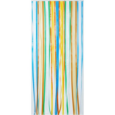Rideau de Porte à lanières Antilles Multicolore 90 x 220 - MOREL
