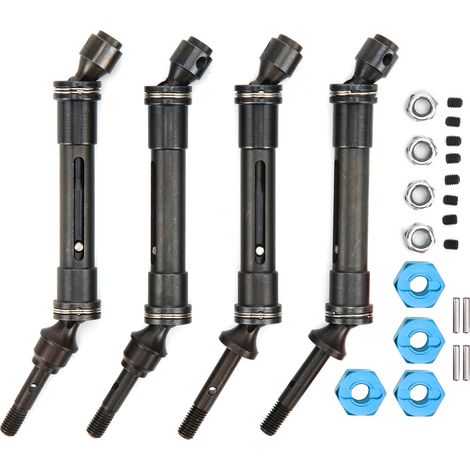 Axe de transmission CVD métal avant/arrière avec adaptateur pour TRAXXAS SLASH Bleu (1/5)