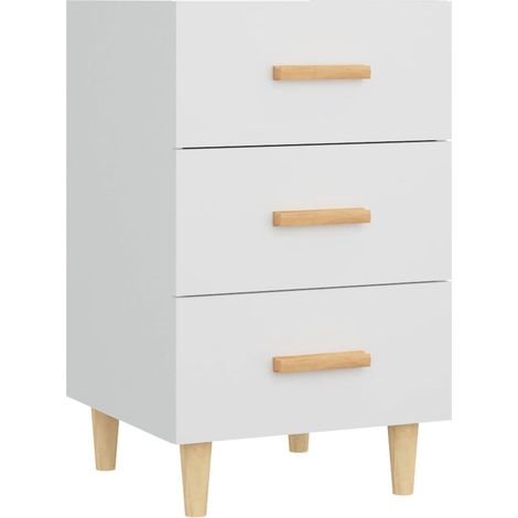 Maison Exclusive - Comodino Bianco 40x40x66 cm in Legno Multistrato