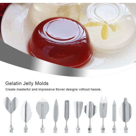 3D-Gelatine-Formen aus Edelstahl, DIY-Puddingkunst-Nadelspritze, Tortendekorationswerkzeug (M) (1/5)