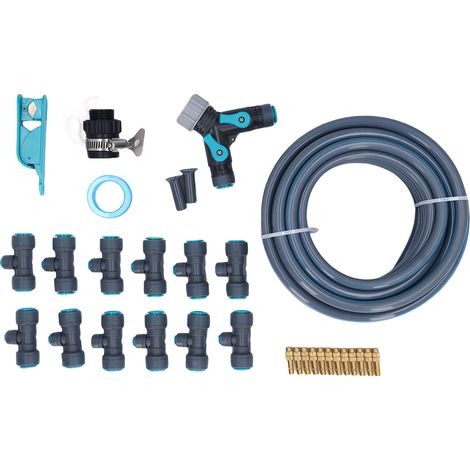 Système d'arrosage de jardin 10m, Kits d'irrigation goutte-à-goutte automatique, ensemble d'équipement de pelouse de Patio avec tuyau goutteur réglable (1/5)