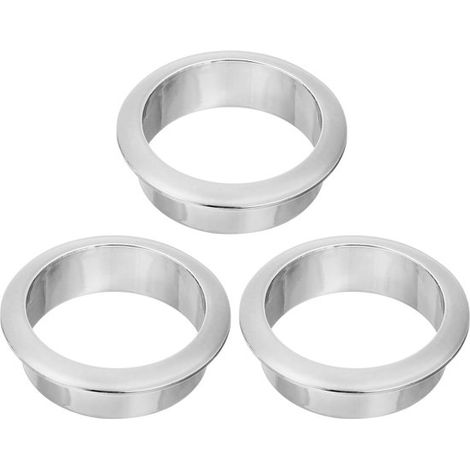 Pasacables de escritorio, 3 piezas, Ajustable, Plástico, Pasacables, Pasacables para escritorio, Cable, caja de cables, Ø 60 mm, Plateado (1/5)