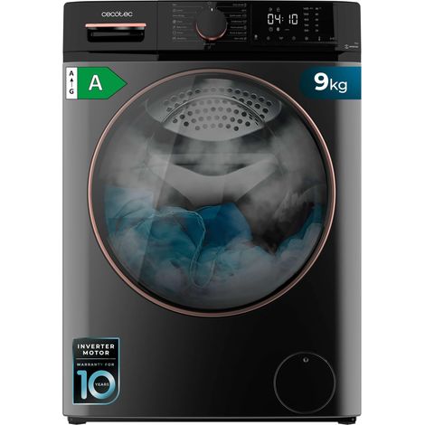 Lavatrice con capacità di 9 kg e 1400 giri/min, 15 programmi, classe A, motore Inverter Plus e SteamMax.