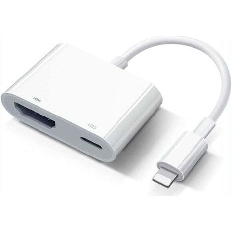 [JAMAIS UTILISÉ] Adaptateur AV numérique Apple Lightning Adaptateur Lightning vers HDMI certifié Apple MFi Connecteur de câble HDMI Écran de synchronisation 1080P vers TV/HDTV/Moniteur/Projecteur Comp (1/4)