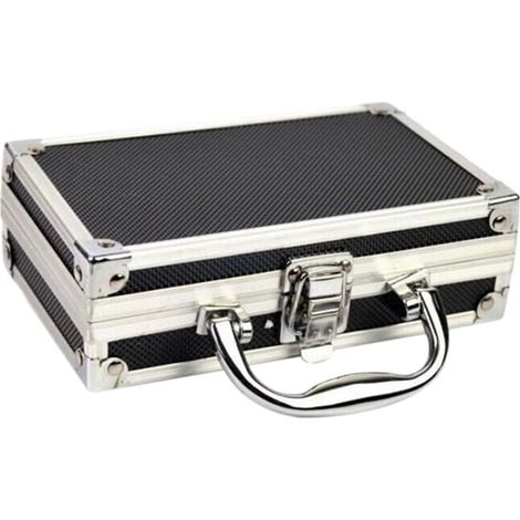 Aluminium Alloy Tool Box, Storage Box for Accessories, Practical Aluminium Case, Portable, Small Tool Box, Storage Box, Easy to Use, Silver and S (1/5)