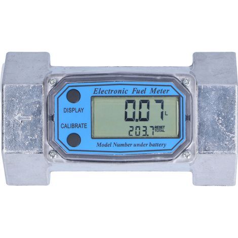 Digitaler elektronischer Turbinen-Durchflussmesser für Kraftstoffe, Flüssigkeiten, Wasser, Gase, Öl, 2 Zoll 2,3 V–3,3 V LLW-50 (1/5)