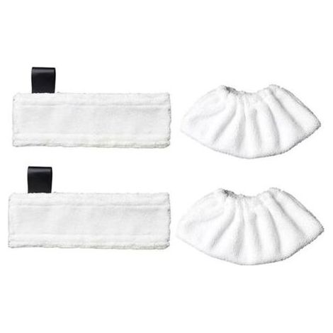 Compatible avec les accessoires de chiffon vapeur Karcher Black Label et le balai vapeur Karcher Magic Floor Mop SC Series (2 Black Label + 2 chiffons vapeur fins) (1/4)