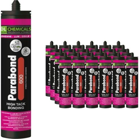 Mastice MS polimero Parabond 600 DL CHEMICALS - Cartuccia da 290 ml - Bianco - Confezione da 25 - 40001000 (1/2)