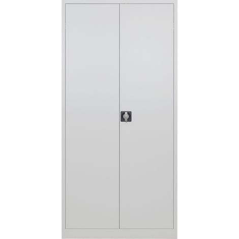 ADB Flügeltürenschrank Lichtgrau Stahlschrank Werkstattschrank L92xB50xH195cm (1/5)