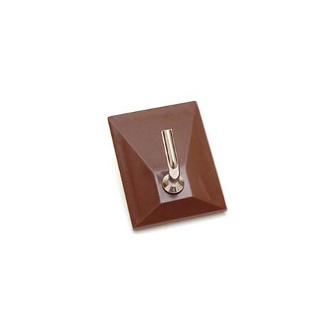Ganci Adesivi in Plastica Marroni 1 Posto 30 MMX40 100 Pezzi