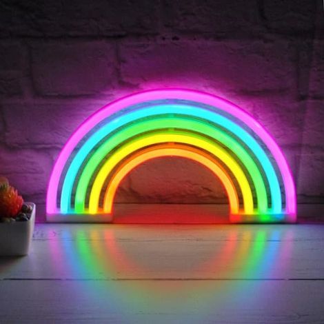 Lampe LED / Veilleuse néon - Arc-en-ciel multicolore