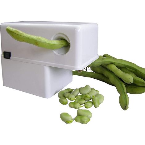 pelamatic - Sgranatrice Elettrica Robito Vaina 2022 Sbuccia Fave e Piselli Elettrico Avvio con Pulsante Risparmio Energetico 18,4W Pulizia Facile, Bianco, Plastica