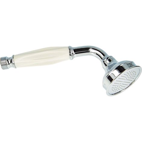 tecuro Nostalgie - Handbrause Ø 65 mm, 1-strahlig, verchromte Metallausführung (1/5)