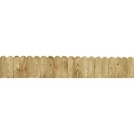 vidaXL Rollo de borde de madera de pino impregnada verde 120 cm (1/5)