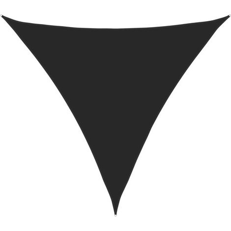 Toldo triangular de 2 m x 2 m x 2 m, fabricado en tela Oxford impermeable y resistente a los rayos UV, ideal para jardines, piscinas y patios. Color: negro. (1/5)