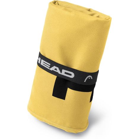 HEAD Active - Asciugamano Microfibra con Elastico, Asciugamano Palestra Leggero Rapida Asciugatura Valido come Telo Multiuso, Asciugamani Bagno Assorbente e Salvaspazio da Viaggio 60x110, Sunny Yellow
