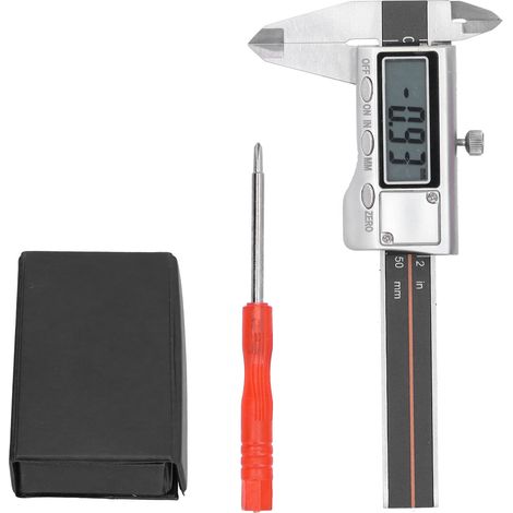 GARRYFIZH Pied à coulisse numérique portable mini 0-50 mm, outil de mesure industriel résistant à l'usure et à la rouille
