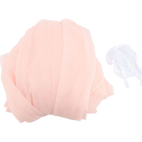 Tissu de drapage pour arc de mariage, 28 pouces x 20 pieds, rideau de toile de fond transparent décoratif élégant, drapé suspendu pour banquets, décoration de maison, rose, 1 pièce (1/2)