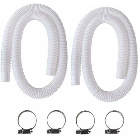 Tuyau de Piscine, 2Pcs 32mm Tuyau pour Piscine Hors Sol, 150cm/59in Tuyau pour Pompe de Piscine pour Intex 330 GPH, 530 GPH et 1000 GPH (1/4)