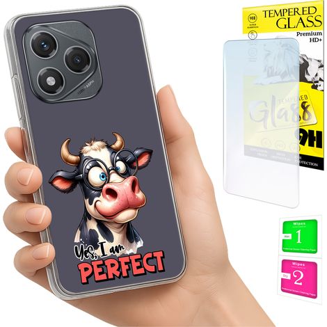 Funda para Honor 400 Lite con foto y parte trasera con diseño de elefante + cristal 9H (1/5)