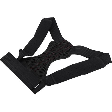 Correcteur de posture réglable dos colonne vertébrale maintien épaules ceinture homme femme noir taille M (1/5)