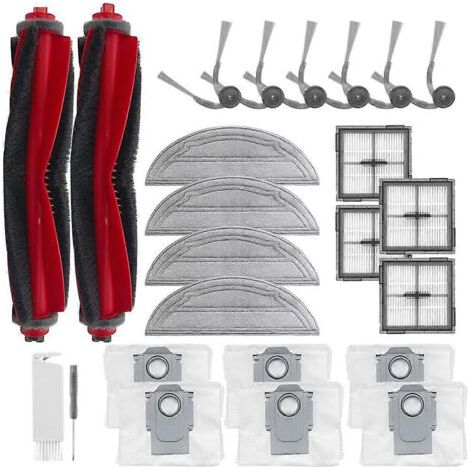 NALOOKAMIC Kit d'accessoires de remplacement pour aspirateur robot Roborock Q10 S5+ / Q10 S5 / Q10 X5 / Q10 X5+