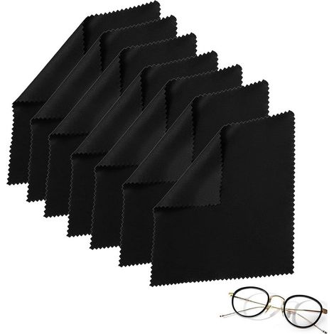 CCYKXA 7 PCS Chiffons Microfibre de Nettoyage, Chiffon de Nettoyant Lunettes pour Lunettes, Téléphones, Ordinateurs Portables, Tablettes, Écrans, Objectifs d'appareils Photo (1/5)